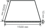 Лист нержавеющий  10х1500х6000  мм.  AISI 304 (08Х18Н10) горячекатаный,  матовый