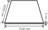 Лист нержавеющий  5х1500х6000 мм.  AISI 409 (08Х13) горячекатаный,  матовый