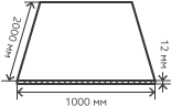 Лист нержавеющий  12х1000х2000  мм.  AISI 304 (08Х18Н10) горячекатаный,  матовый